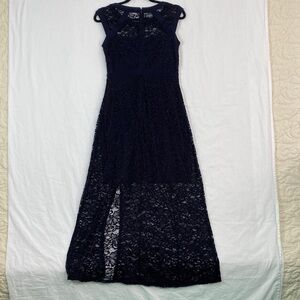 Enfocus Navy Blue Lace Cocktail Dress Size 8